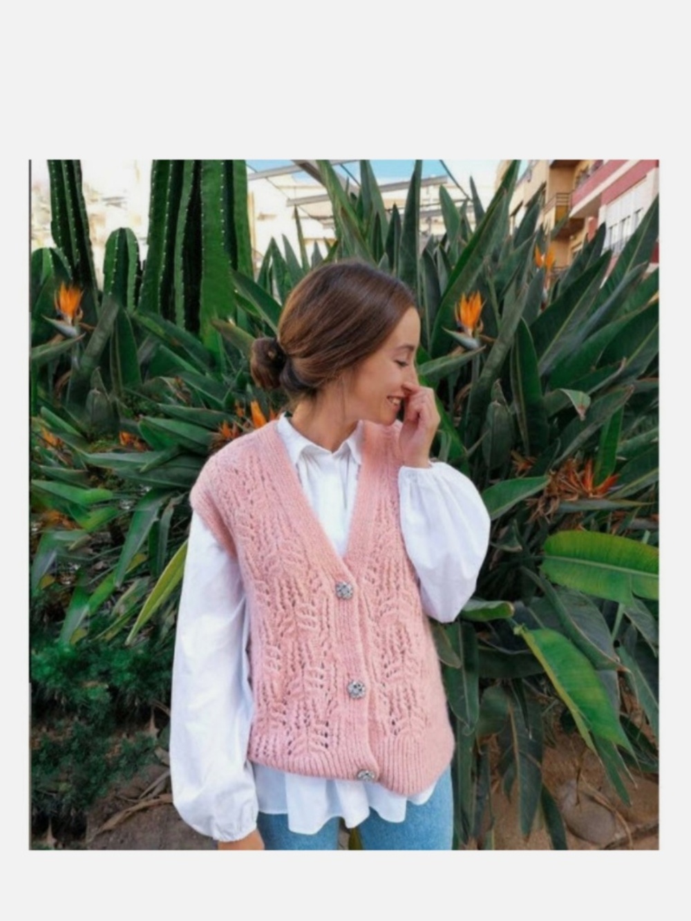 Zara Jewel Button Knit Vest